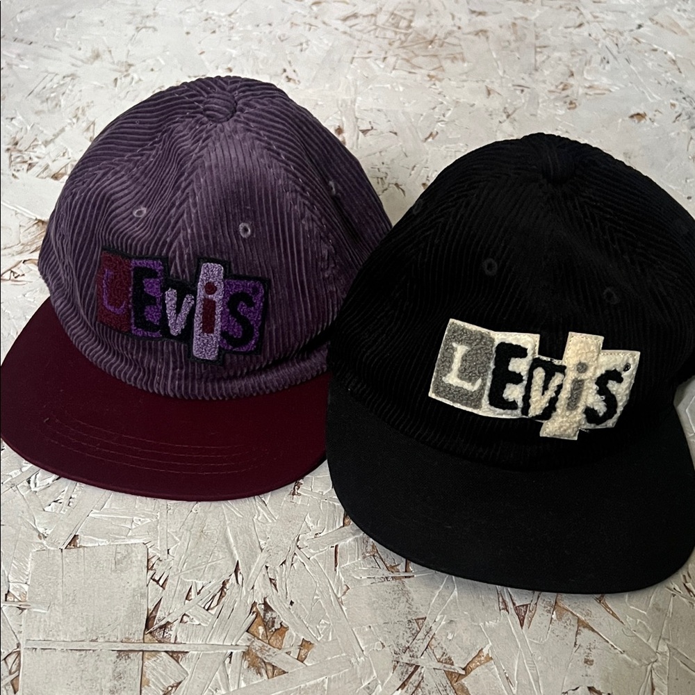Levi's Corduroy Caps - Maroon and Black